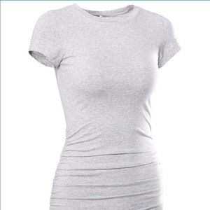 Women's Ruched Casual Sundress Midi Bodycon Dress